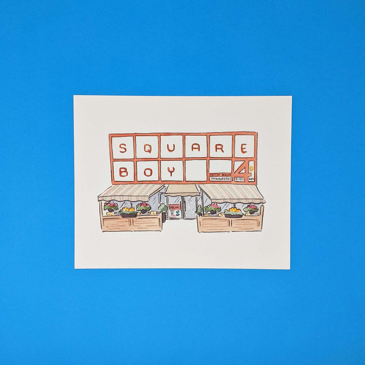 Square Boy Print