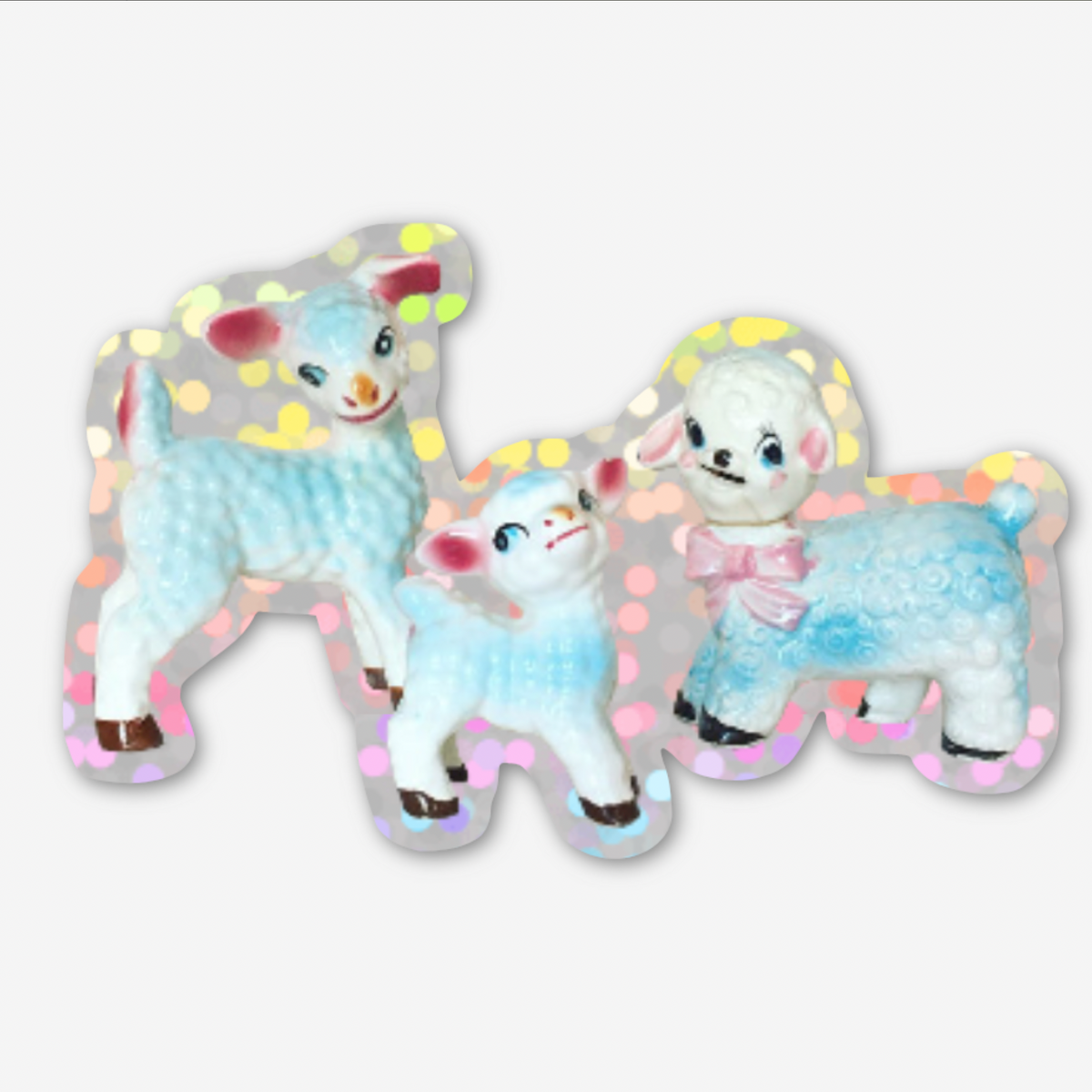Vintage Creepy Lamb Sticker