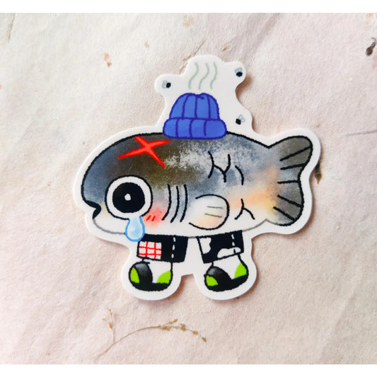Glossy Stinky Fish Vinyl Sticker