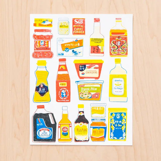 Asian Pantry Risograph Print