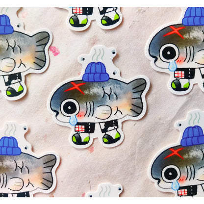 Glossy Stinky Fish Vinyl Sticker