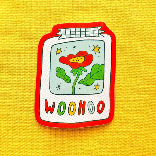 Woohoo Flower Vinyl Sticker