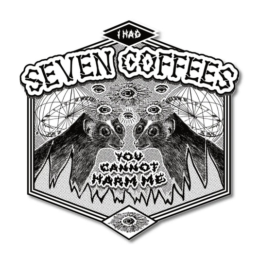 Seven Coffees Vinyl Sticker