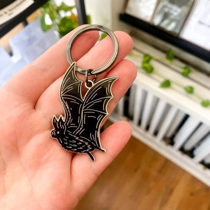 Bat Hard Enamel Keychain