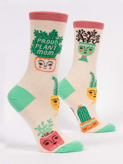 Proud Plant Mom Crew Socks - W