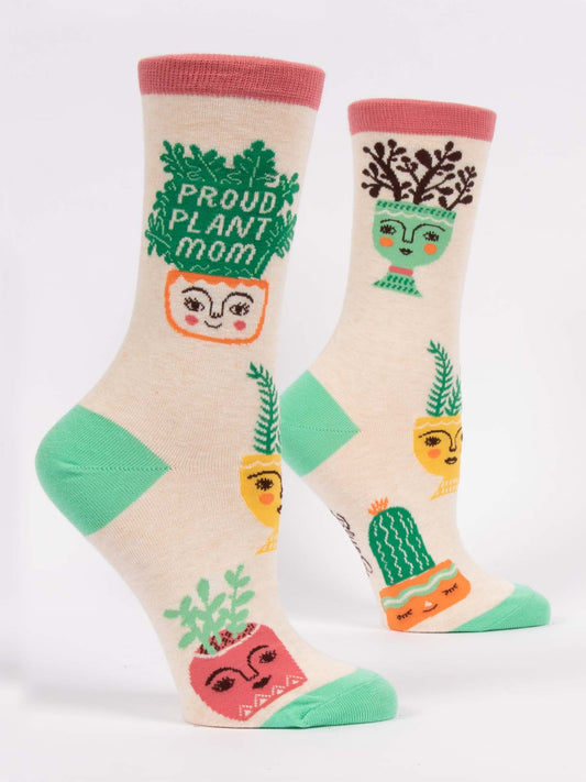 Proud Plant Mom Crew Socks - W