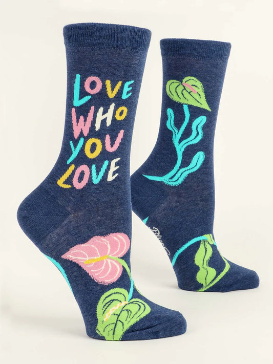 Love Who You Love Crew Socks - W