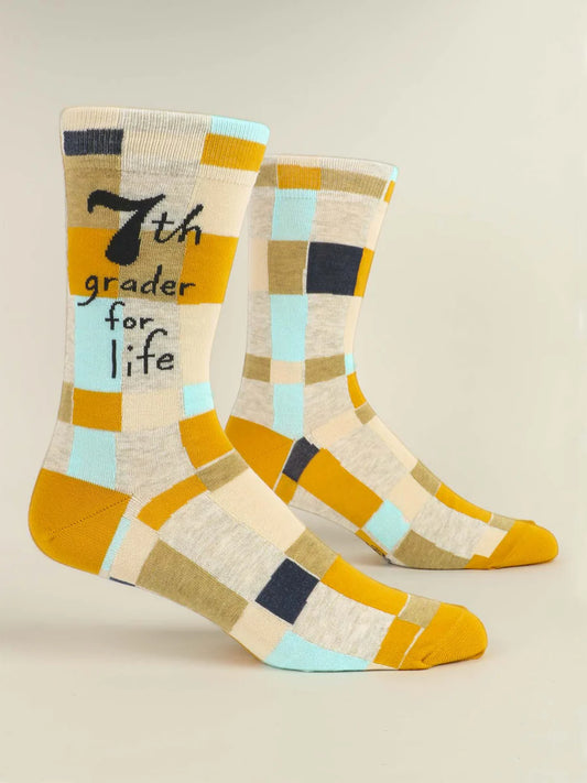7th Grader For Life Crew Socks - M