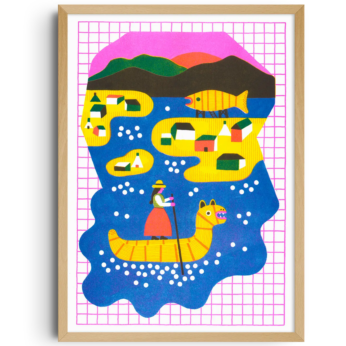 Nowhere in Peru by Carole Barraud Risograph A3 Print