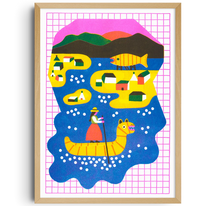 Nowhere in Peru by Carole Barraud Risograph A3 Print