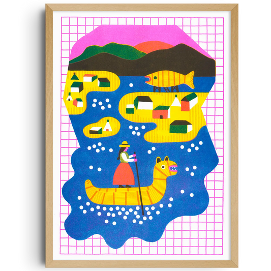 Nowhere in Peru by Carole Barraud Risograph A3 Print