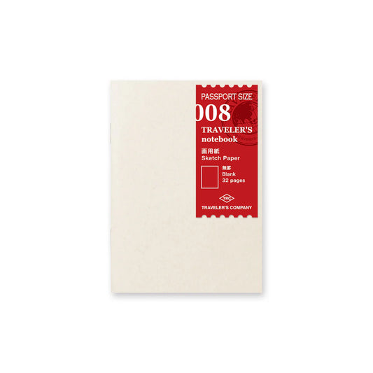 TRAVELER'S notebook 008 Sketch Paper Notebook (Passport Size)