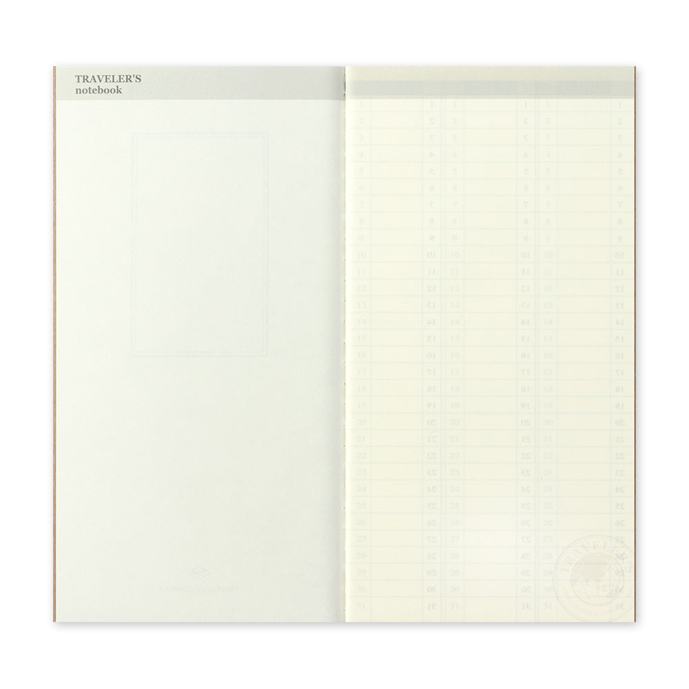 TRAVELER'S notebook 018 Free Diary (Weekly Vertical)