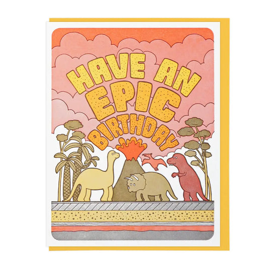 Epic Birthday Dinos Greeting Card