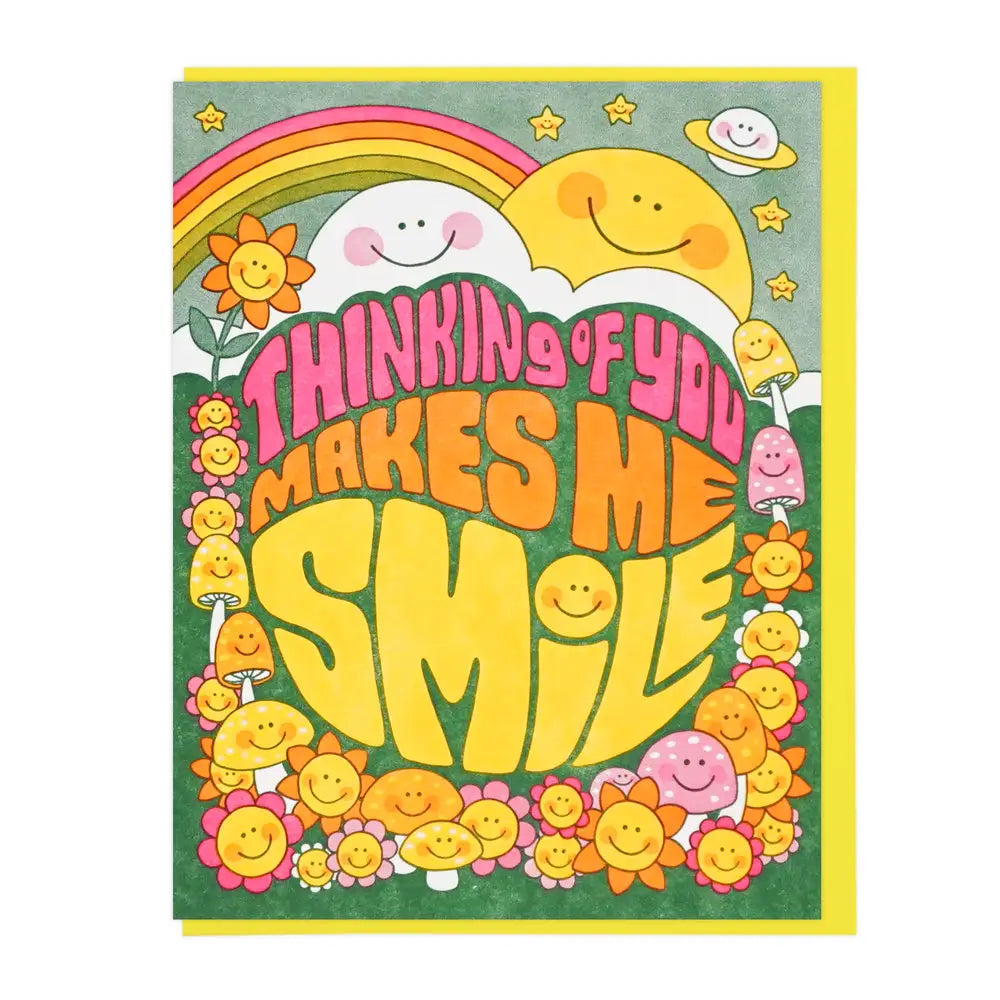 Thinking of You Makes Me Smile Greeting Card