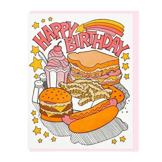 Fast Food Birthday Greeting Card