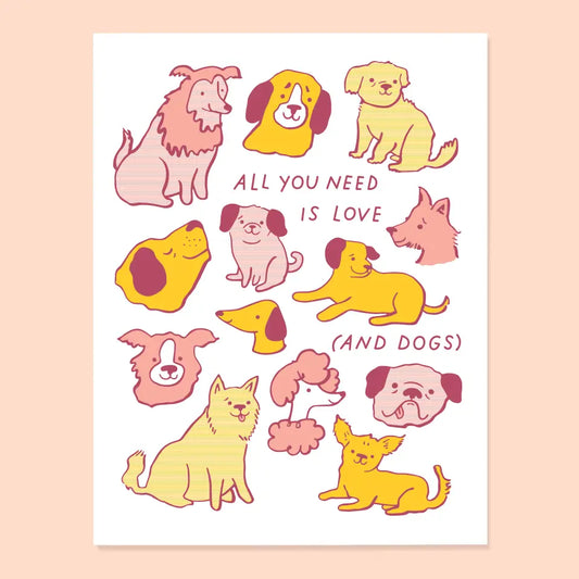 Love and Dogs Greeting Card