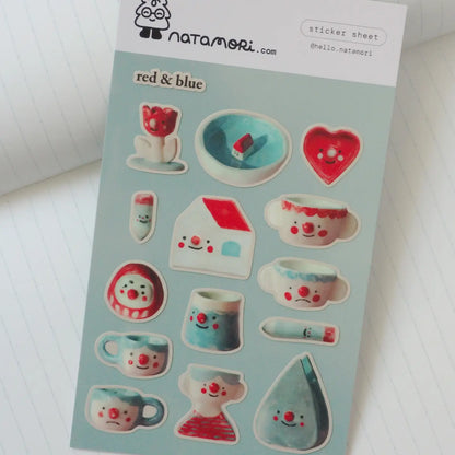 Red & Blue • Sticker Sheet