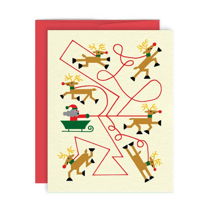 Rennes Reindeer Holiday Greeting Card