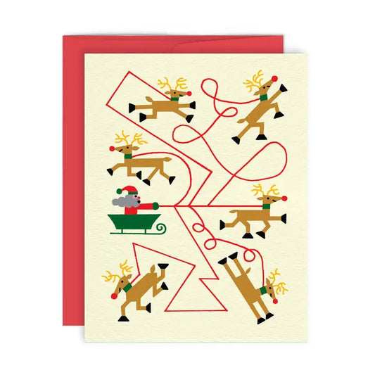 Rennes Reindeer Holiday Greeting Card