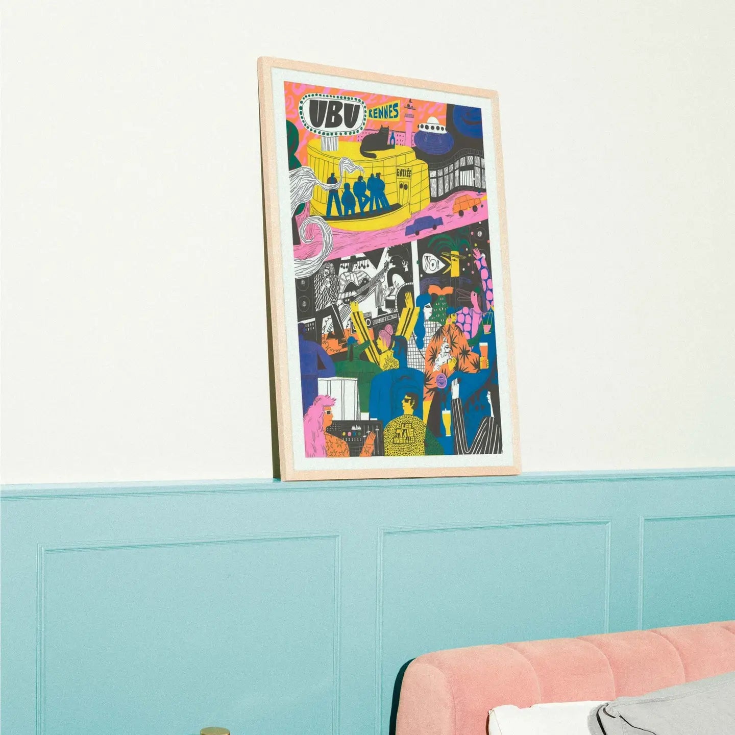 In the Teeth (Dans Les Dents) by Ubu Risograph A3 Print