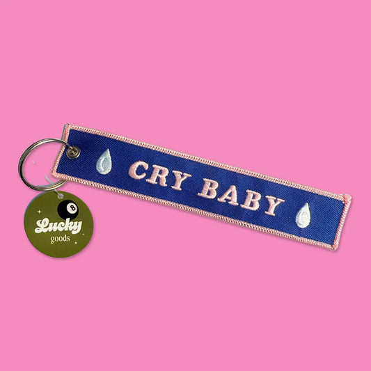 Cry Baby Embroidered Keychain