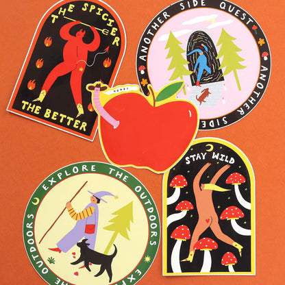 The Spicier The Better Vinyl Sticker