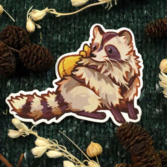 Backpack Raccoon - Sticker