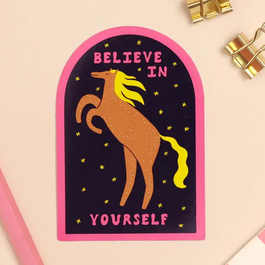 Believe in Yourself Horse Vinyl Sticker