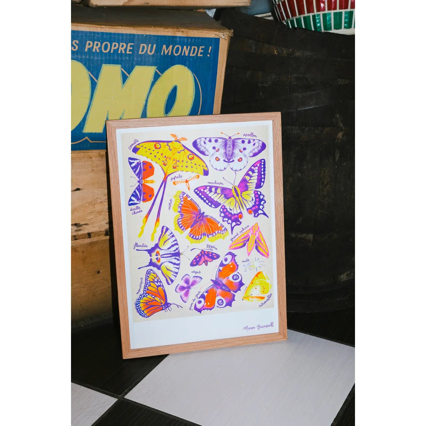 Butterflies (Papillons) by Manon Bucciarelli Risograph A3 Print