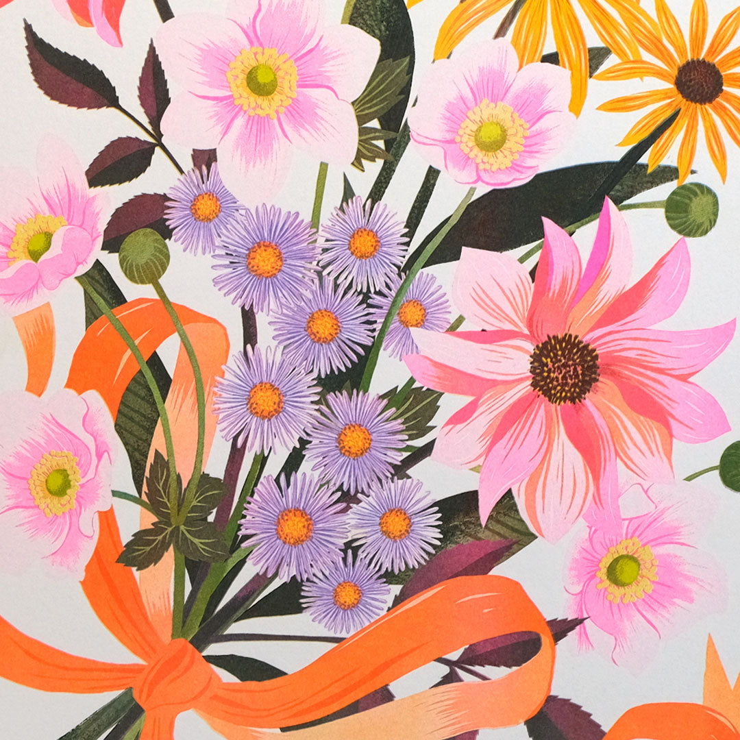 Autumn Bouquet - A3 Risograph Print