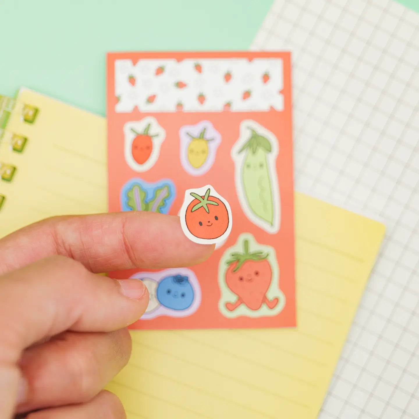Garden Fruits and Veggies Mini Sticker Sheet