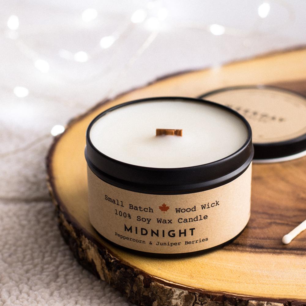 Midnight - Wood Wick Candle