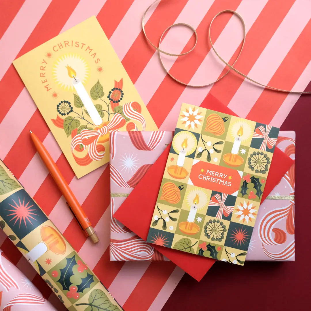 Christmas Chequerboard Greeting Card