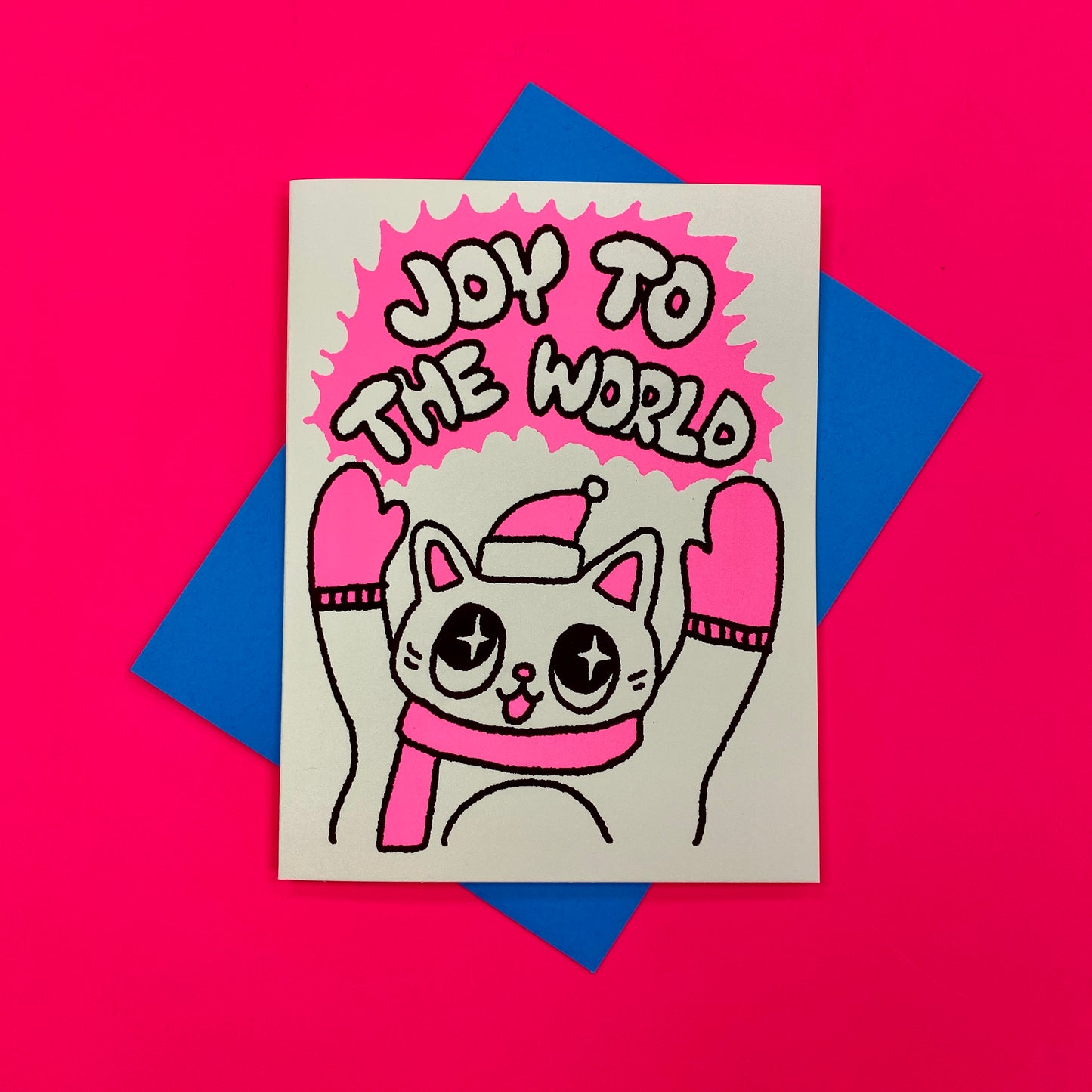 Joy To The World Cat Greeting Card