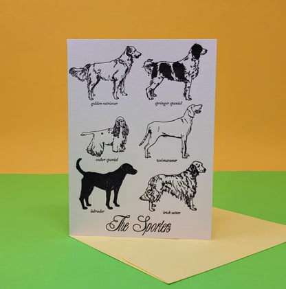 Sporting Dogs Greeting Card