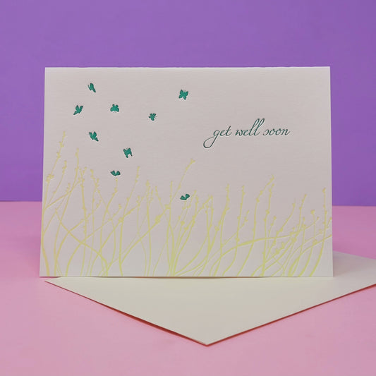 Wheat Grass Get Well Soon Greeting Card