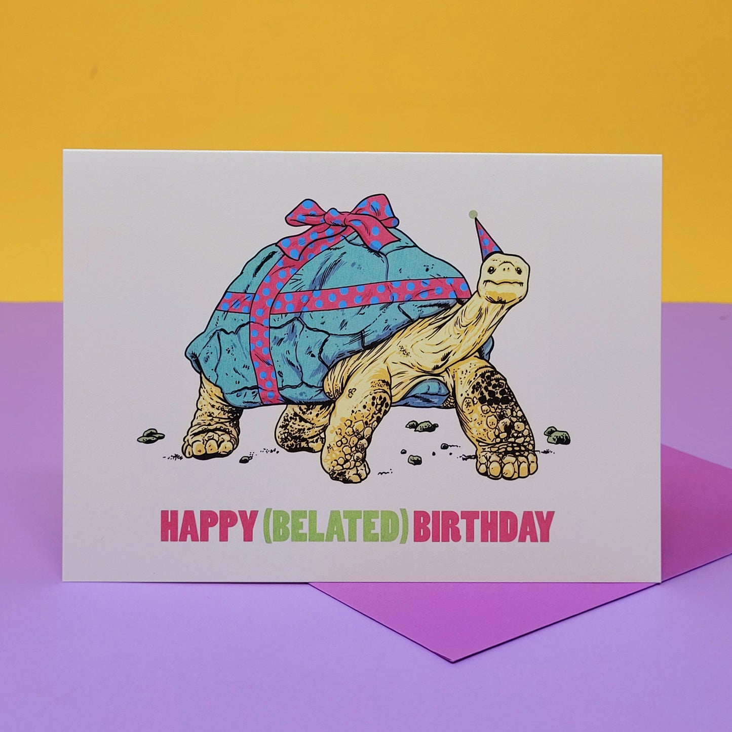 Birthday Slowpoke Turtle Greeting Card