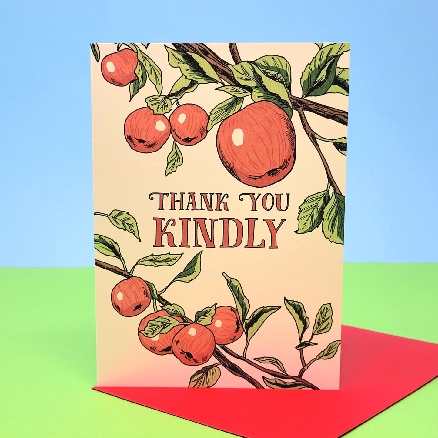 Thank You Kindly Apples Greeting Card