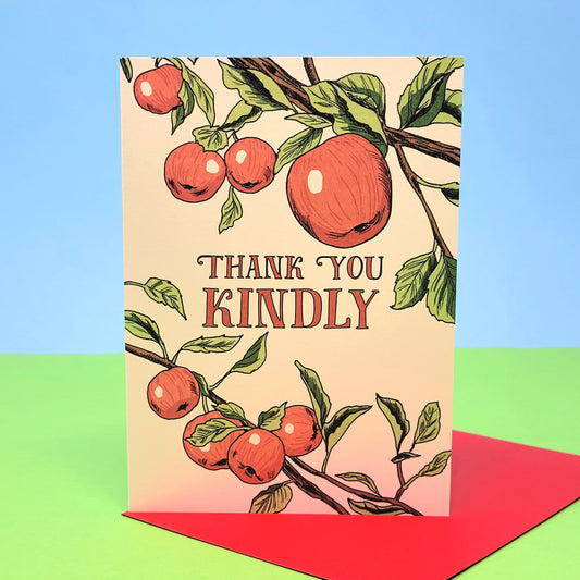 Thank You Kindly Apples Greeting Card