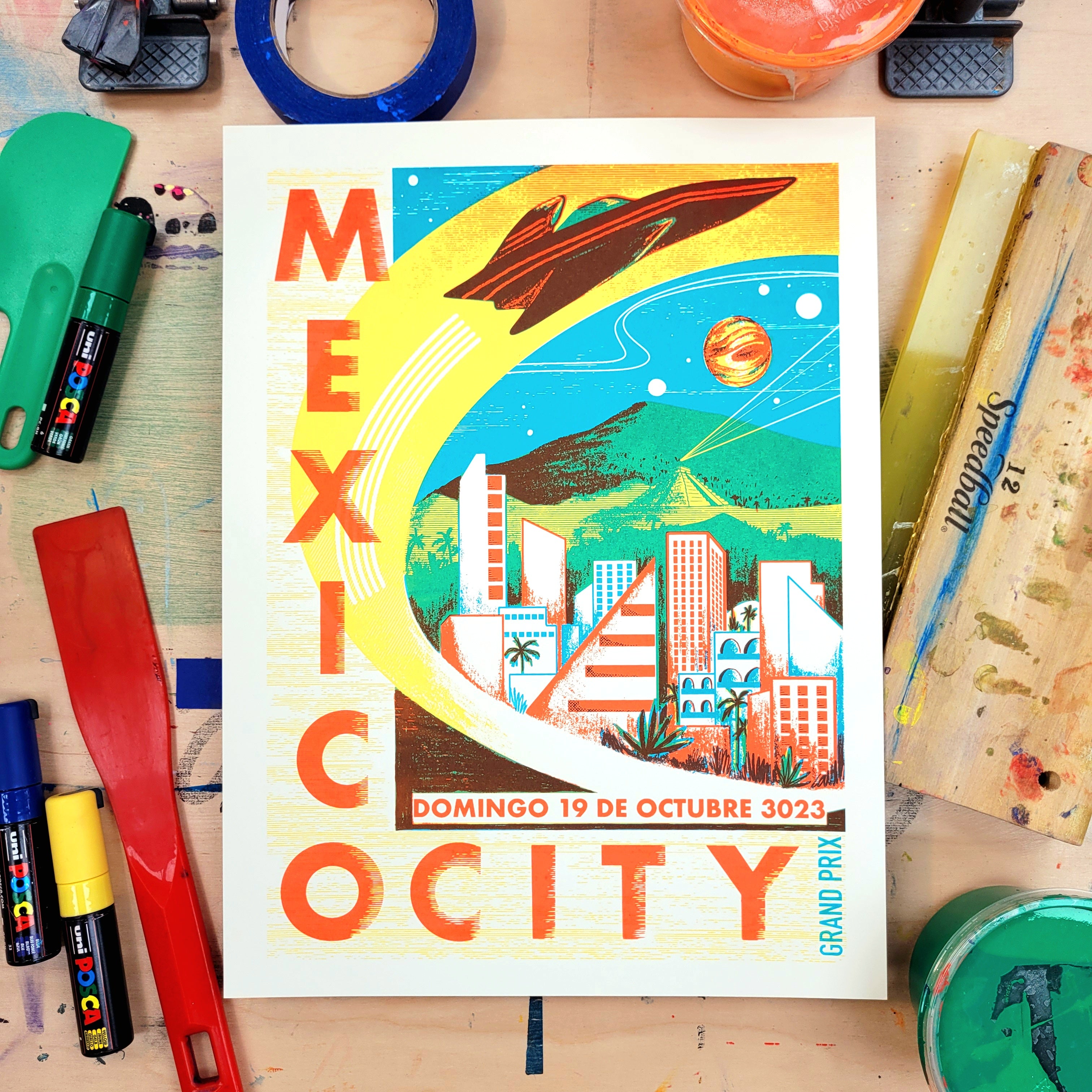 Mexico City Grand Prix Screen Print – Secret Planet