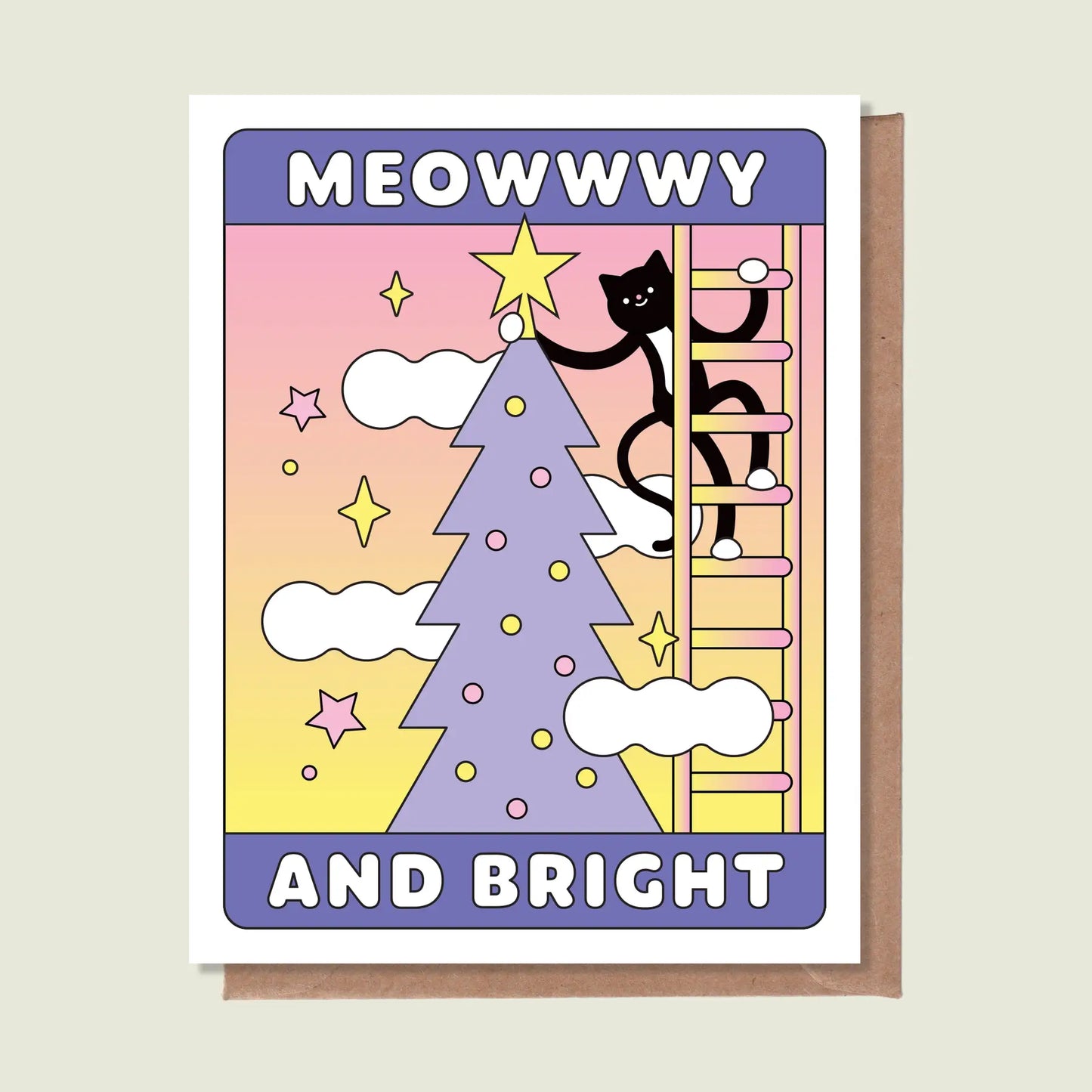 Meowwy and Bright Greeting Card