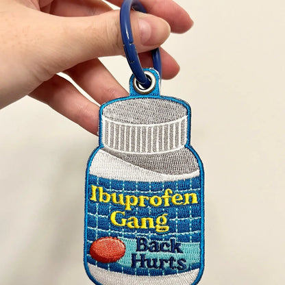 Ibuprofen Gang - Embroidered Keychain