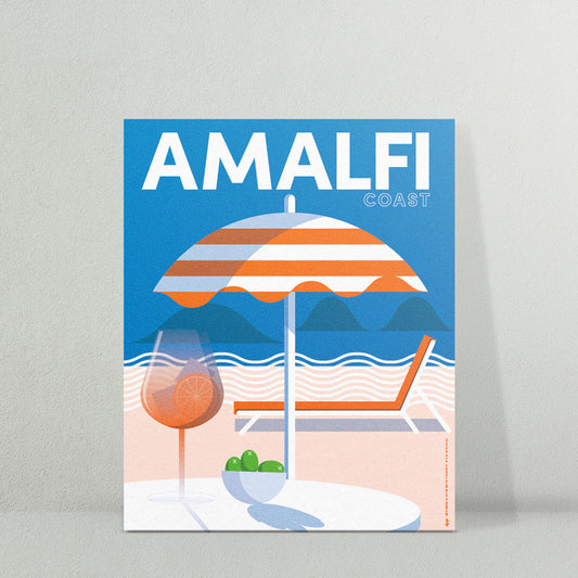 Vintage Amalfi Risograph Print