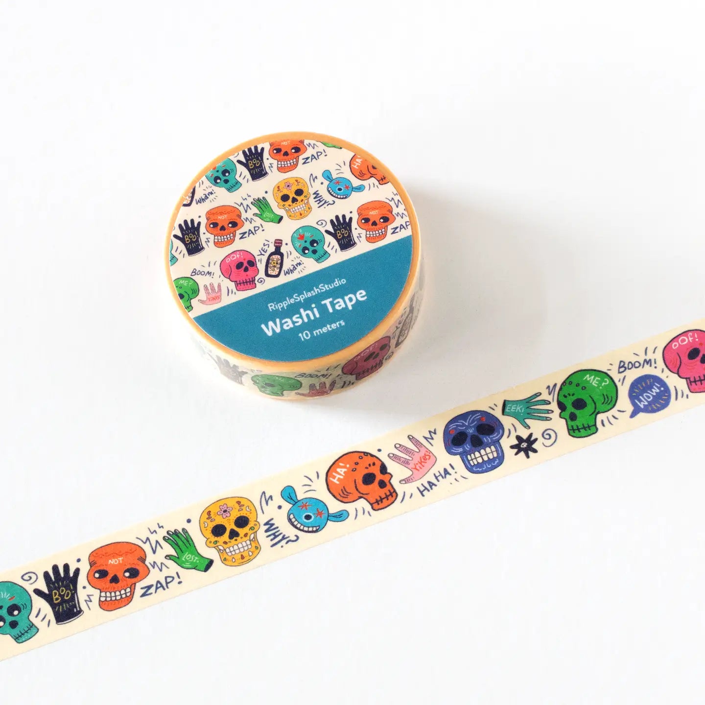 Colorful Skulls Washi Tape