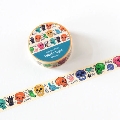 Colorful Skulls Washi Tape