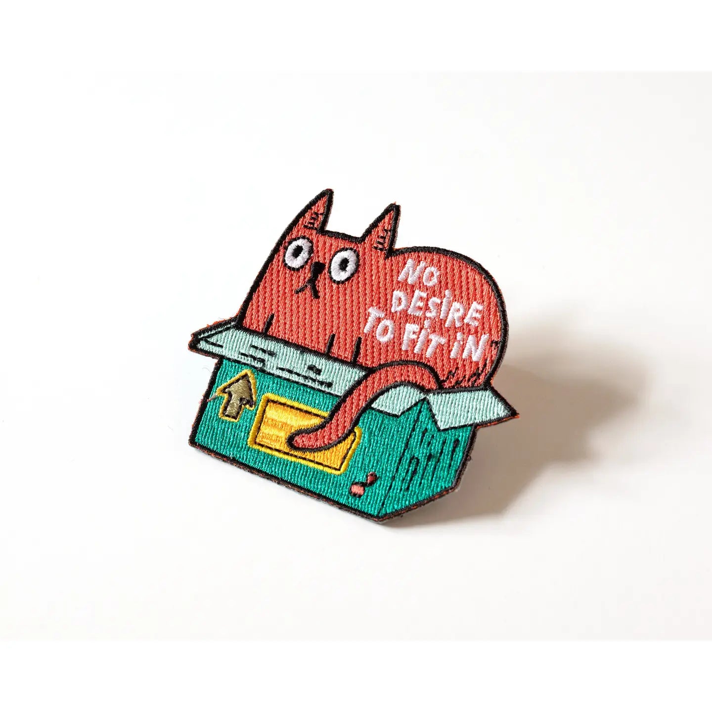 No Desire To Fit in Cat Iron-On Patch