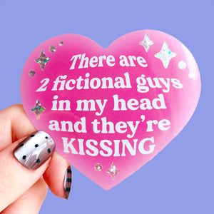 2 Fictional Guys Heart - Vinyl Sticker