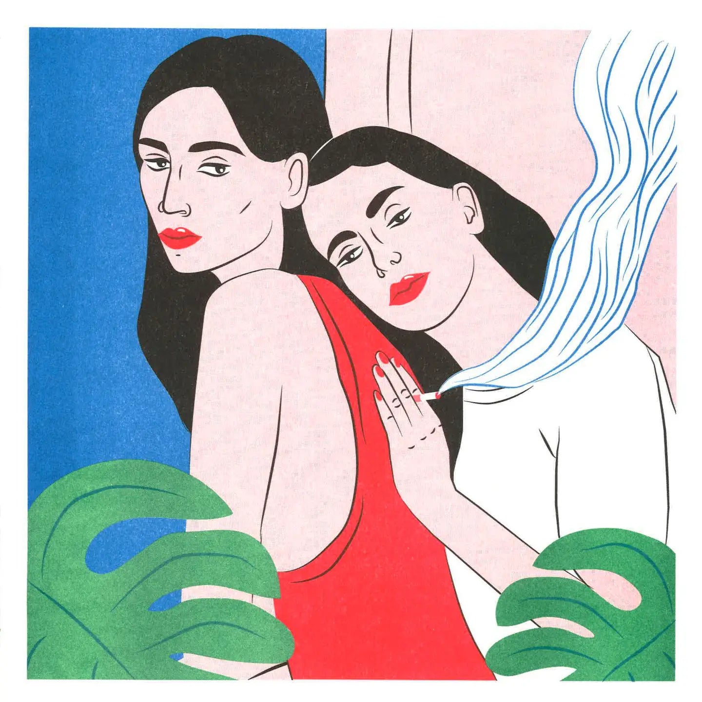 Twin by Kine Anderson Risograph A3 Print