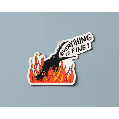 Everything Is Fine Crow Magnet
